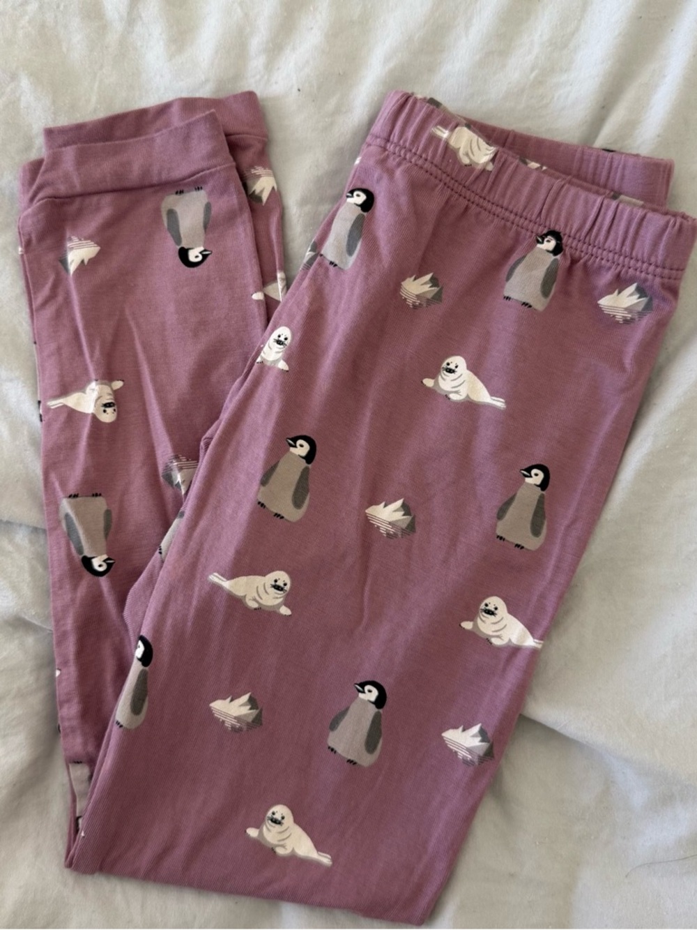 Kyte BABY Mauve Penguin & Seal Pajama Bottoms